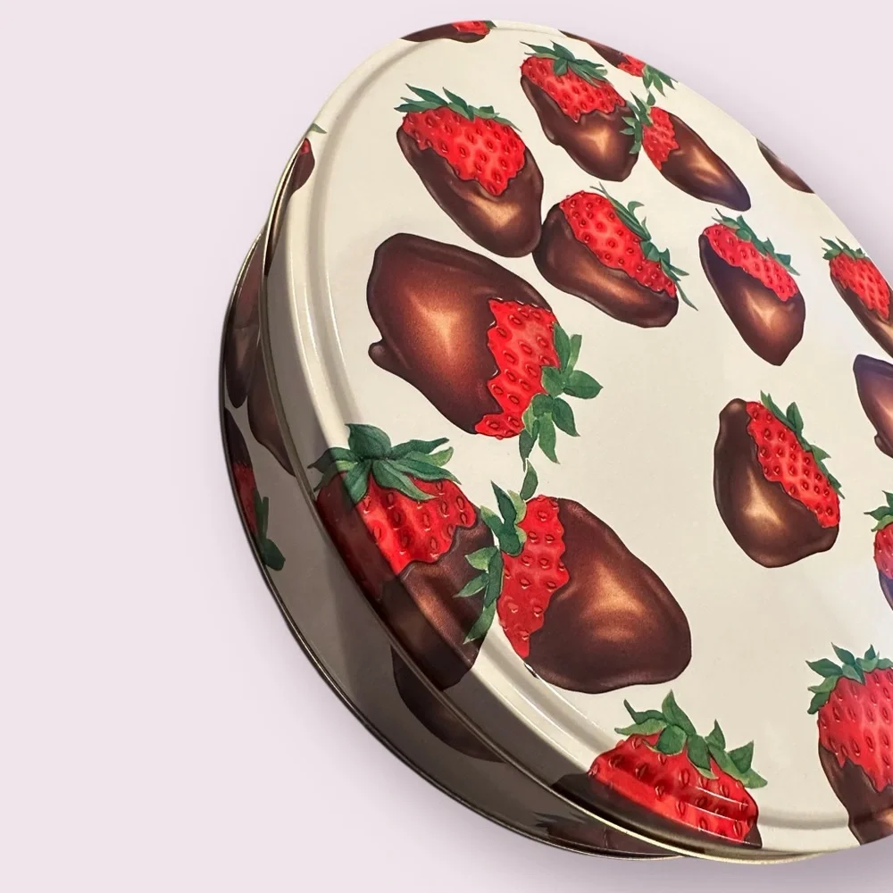Department 56 Sweets Chocolate Covered Strawberry Round Nesting Tin Set - Picture 12 of 12